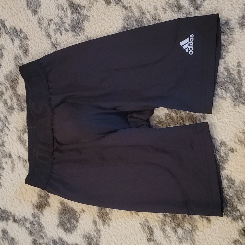 adidas Boys' Triple Stripe Sliding Shorts w/ Cup